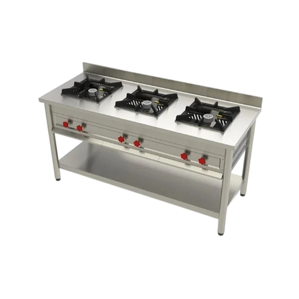 SS Three Burner Range